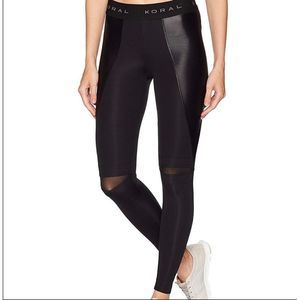 Koral Black High Waist Mesh Leggings Size Small